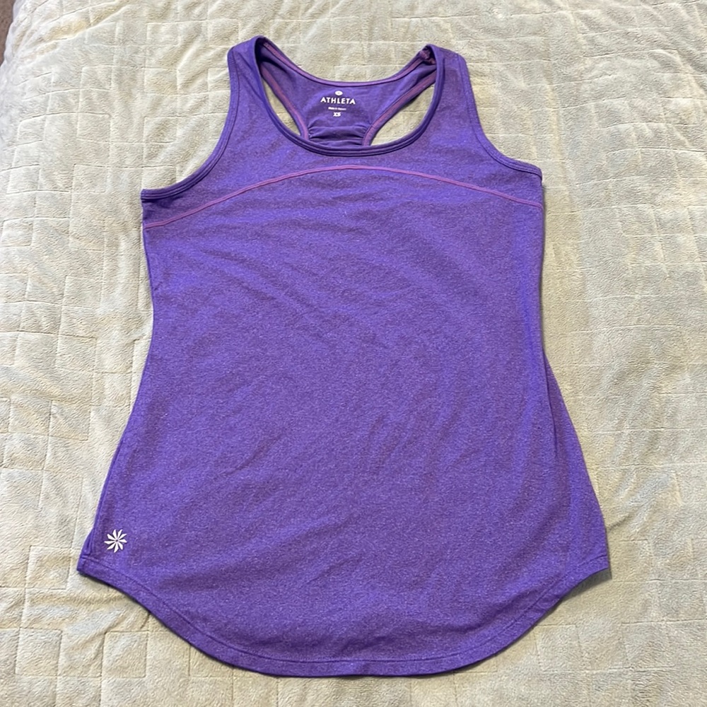 Athleta Tank Top, Purple, Razoback, Activewear, Size XS